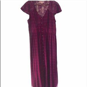 Jolt Purple Printed Maxi Dress NWT